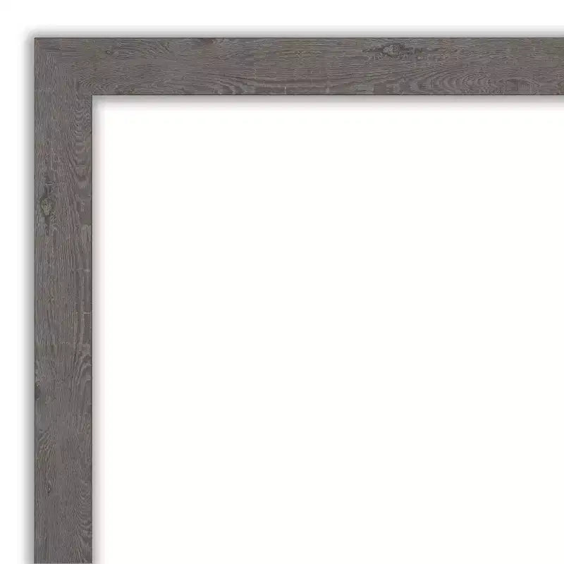 Specchio da porta intero stretto 18" x 52" Rustic Plank Gray, senza bordo bisellato, da appendere alla porta o a parete