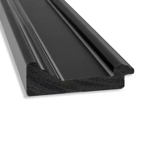 Specchio da porta intera Ridge nero con cornice, 50,8 cm x 137,16 cm, senza smussatura, da appendere alla porta o da montare a parete