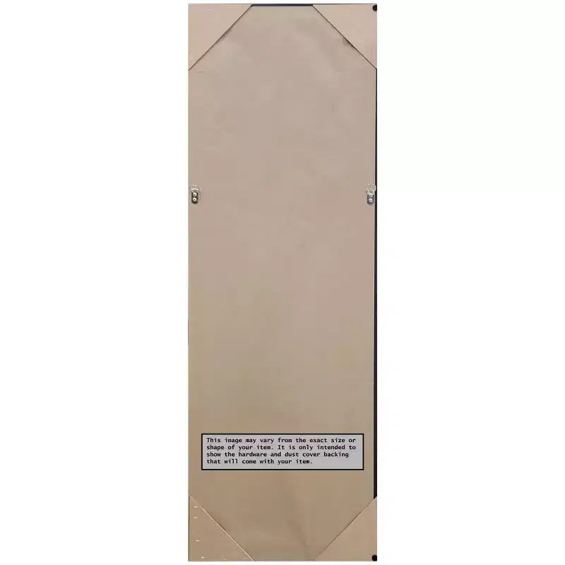 Specchio da porta intera Ridge nero con cornice, 50,8 cm x 137,16 cm, senza smussatura, da appendere alla porta o da montare a parete