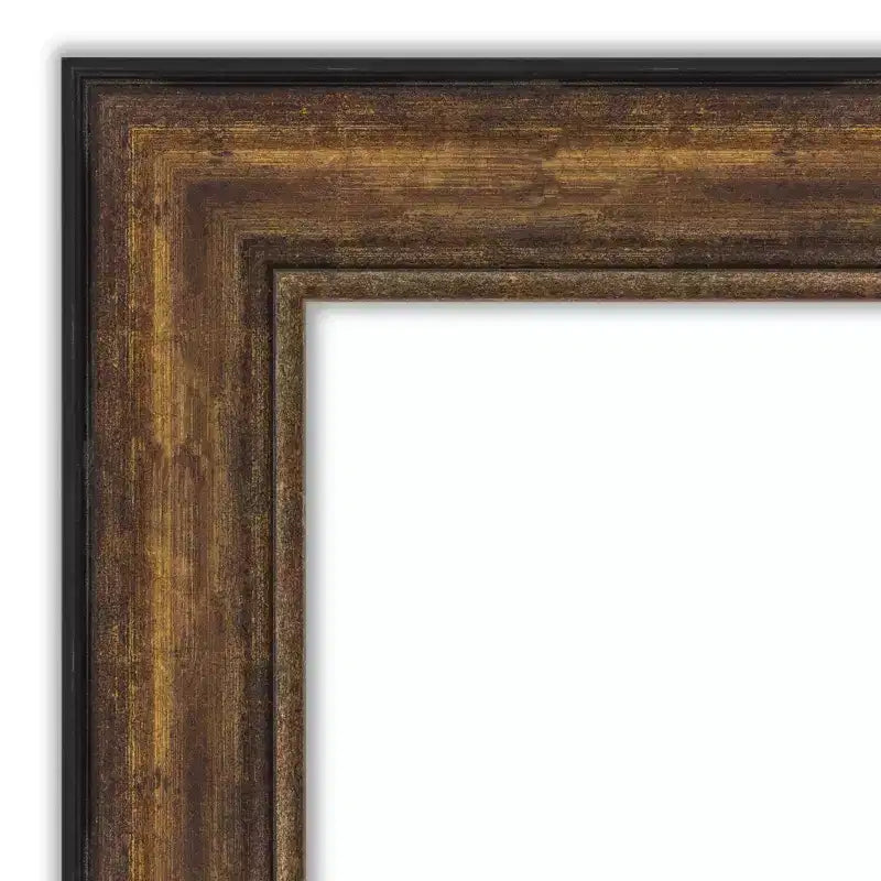 Specchio da parete rettangolare con cornice in bronzo Ballroom, 44" x 32", non bisellato, include hardware di montaggio