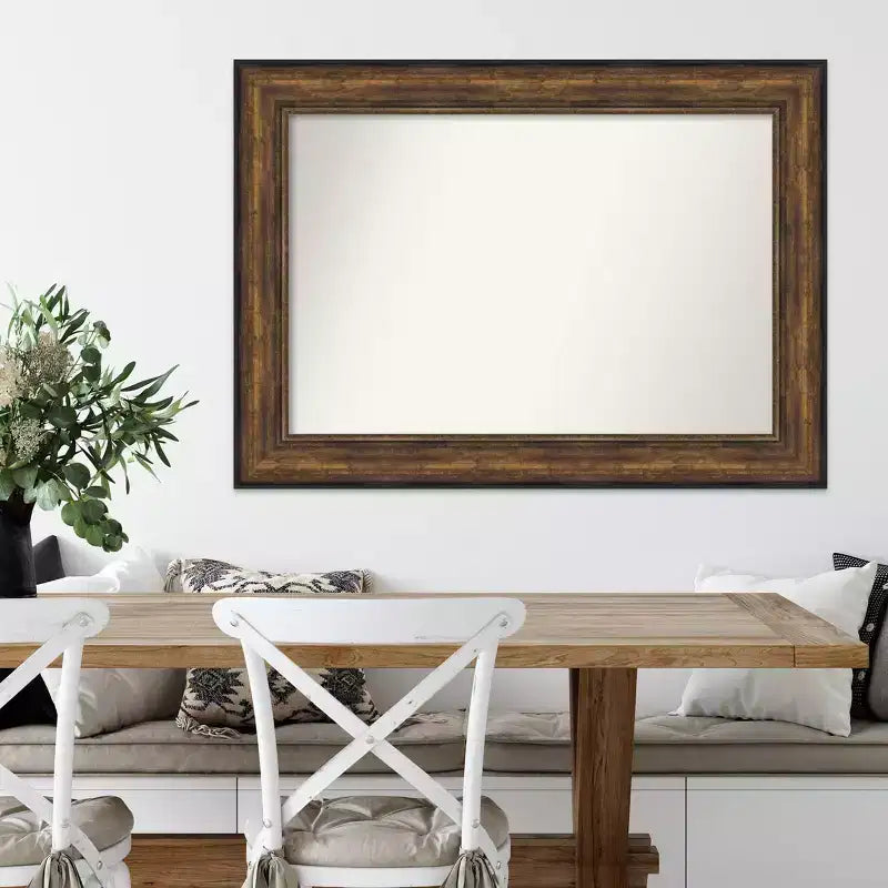 Specchio da parete rettangolare con cornice in bronzo Ballroom, 44" x 32", non bisellato, include hardware di montaggio