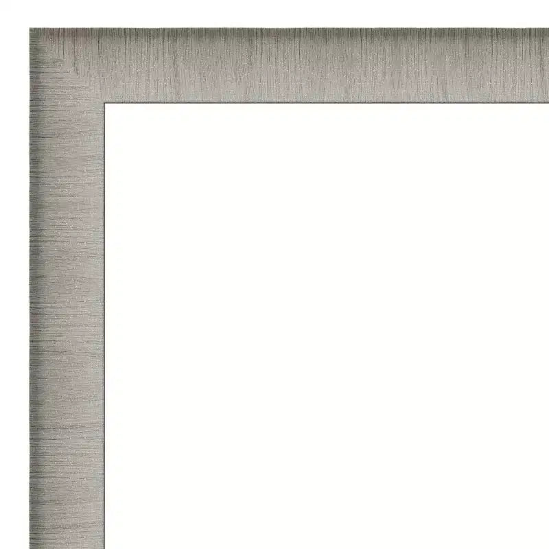 Specchio da Parete da Bagno Stretto con Cornice in Peltro Spazzolato 31" x 25", Senza Smussatura, Decorazione Moderna per Mobile Bagno
