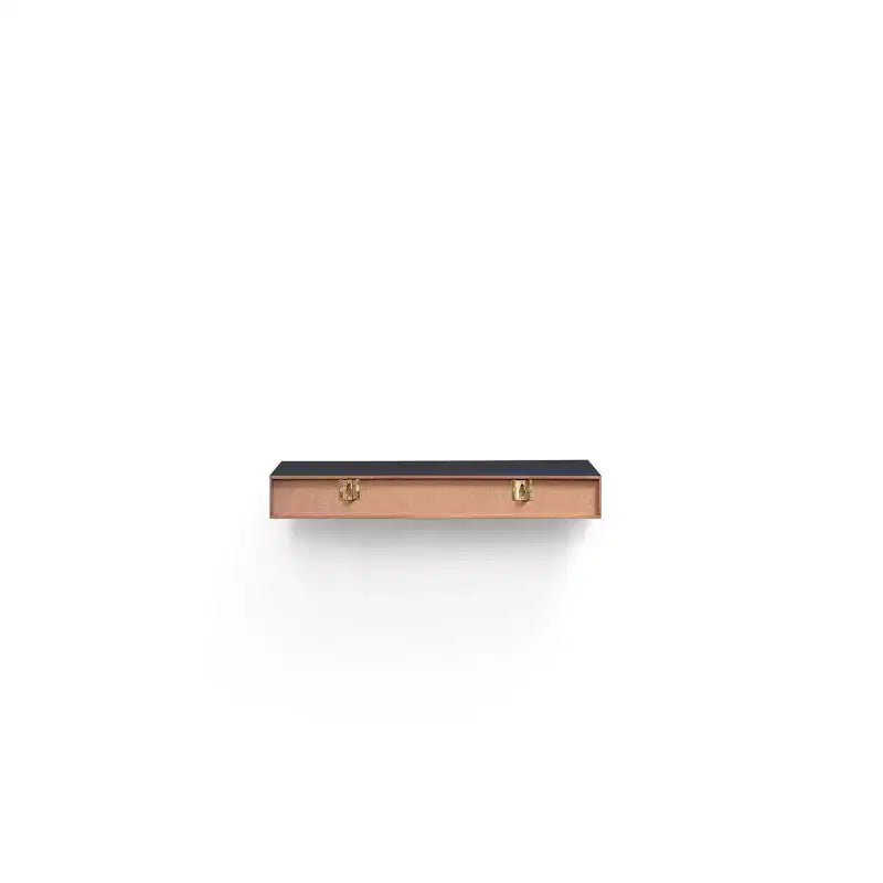 18.11 Mensola galleggiante nera in legno, con staffa invisibile, perfetta per l'arredo di bagno/camera da letto/cucina o come espositore per libri/piante, facile da installare.