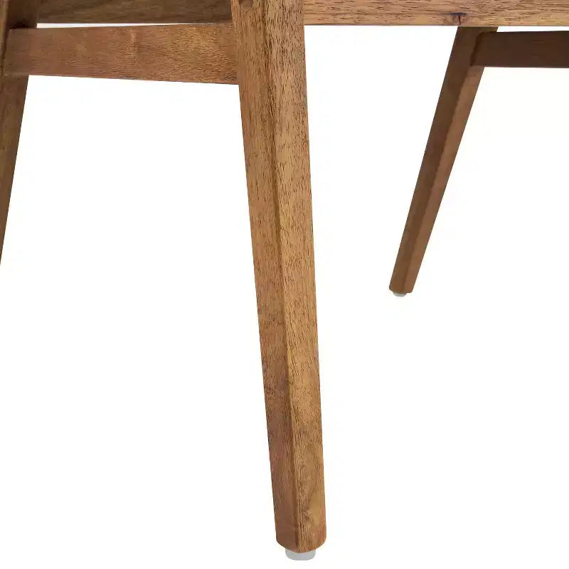 Sedie da pranzo imbottite Mid-Century Modern con braccioli e gambe in legno di gomma, set da 4