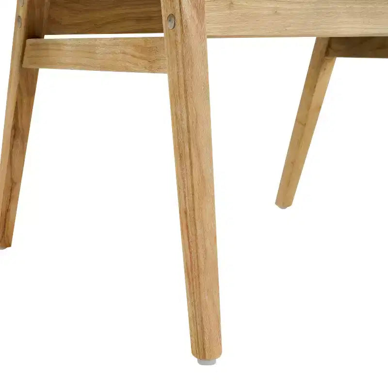 Sedie da pranzo imbottite Mid-Century Modern con braccioli e gambe in legno di gomma, set da 4
