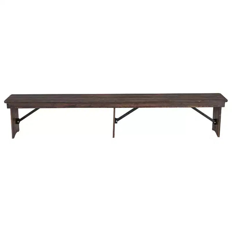 Panca pieghevole in pino massiccio da 244 x 30 cm, 4 posti, capacità 272 kg