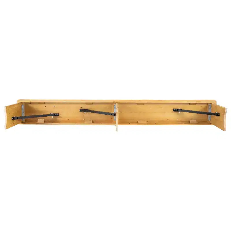 Panca pieghevole in pino massiccio da 244 x 30 cm, 4 posti, capacità 272 kg