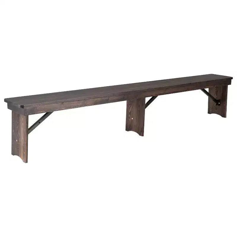 Panca pieghevole in pino massiccio da 244 x 30 cm, 4 posti, capacità 272 kg