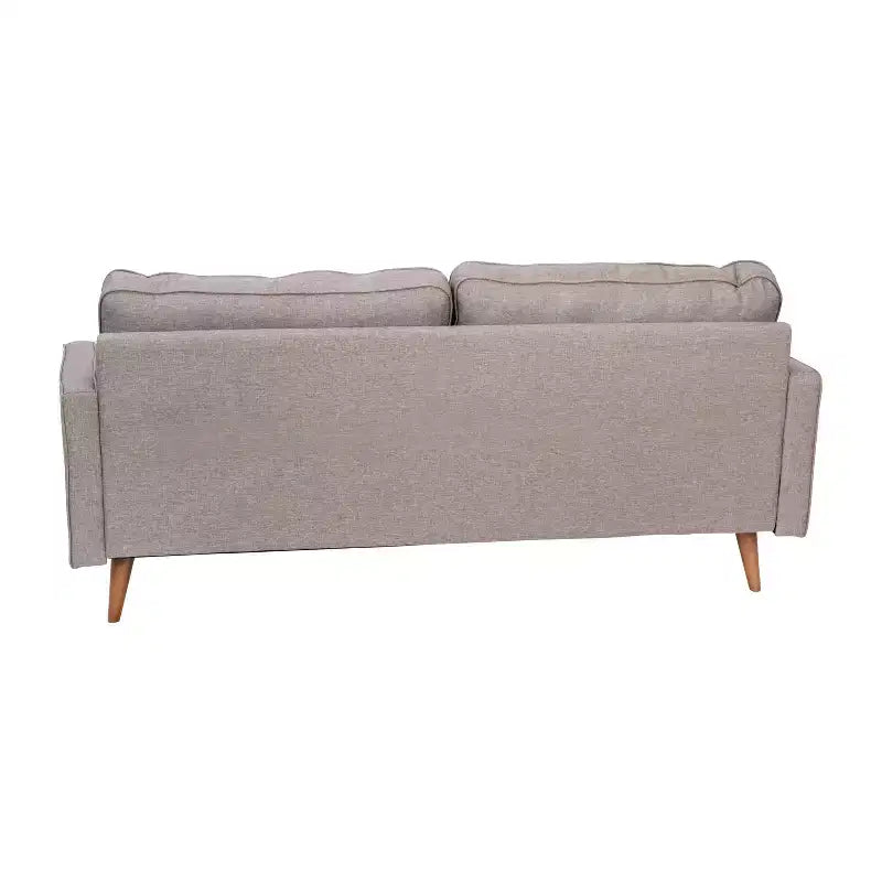 Divano con molle insacchettate stile Mid-Century Modern con cuscini dello schienale rimovibili e gambe in legno, 3 posti, capacità 360 kg