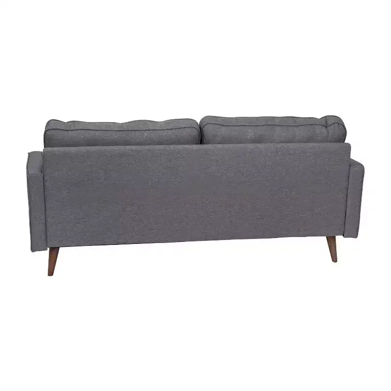 Divano con molle insacchettate stile Mid-Century Modern con cuscini dello schienale rimovibili e gambe in legno, 3 posti, capacità 360 kg