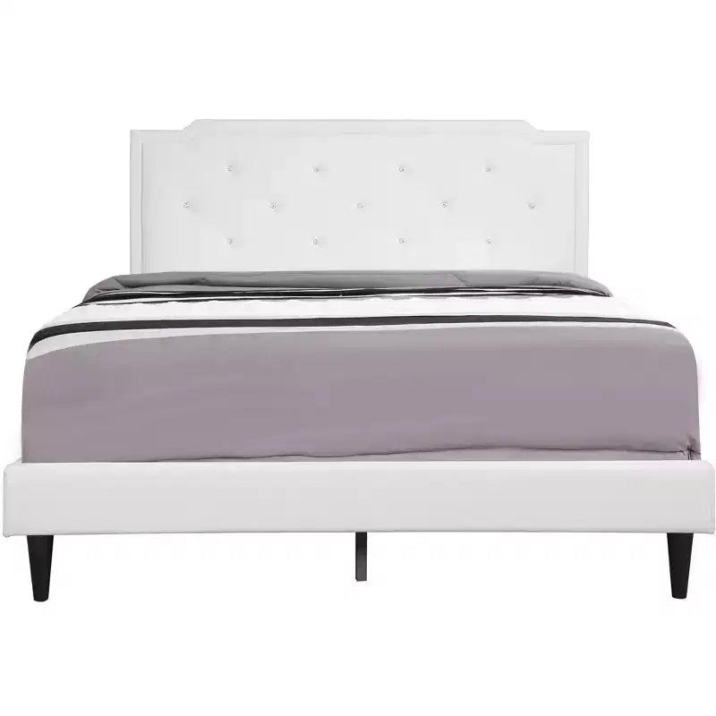 Letto matrimoniale regolabile con rivestimento in twill e similpelle
