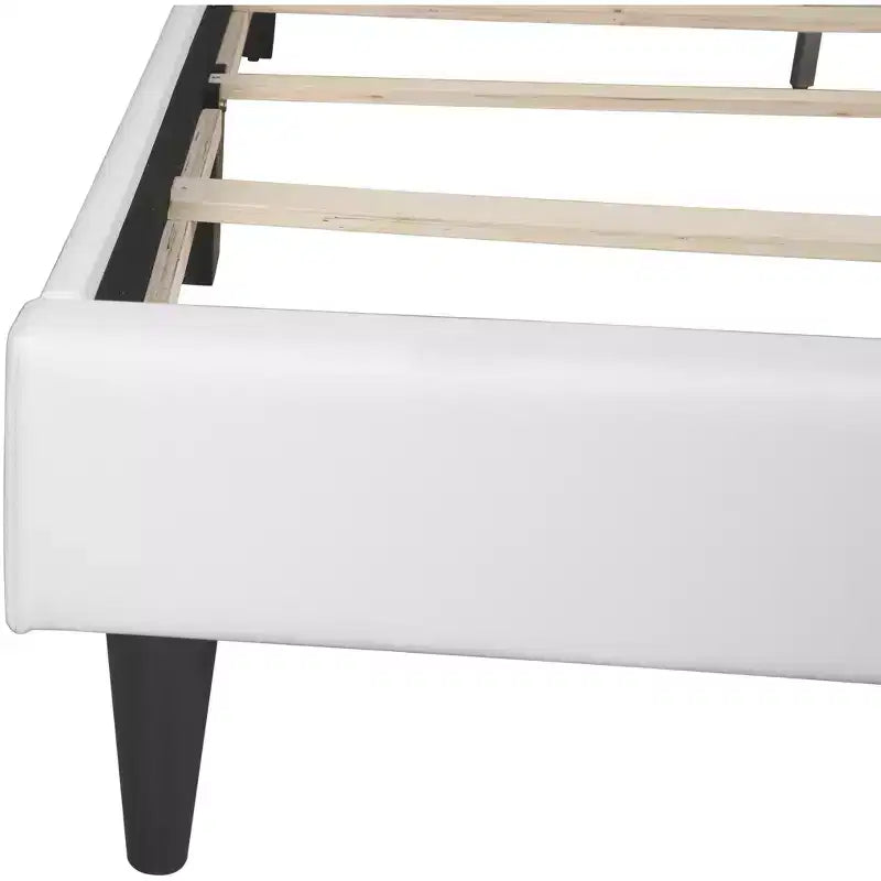 Letto matrimoniale regolabile con rivestimento in twill e similpelle