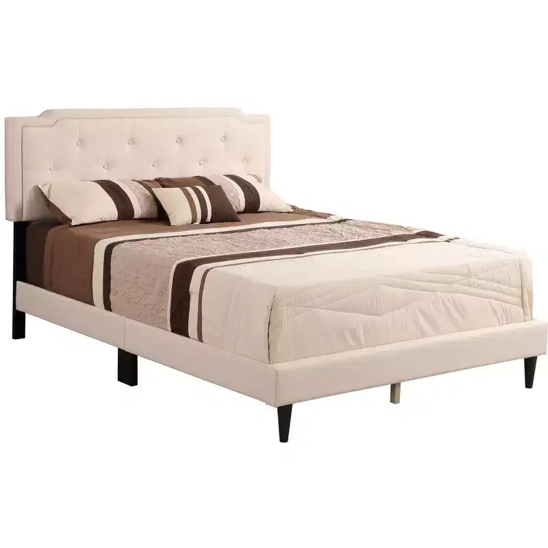 Letto matrimoniale regolabile con rivestimento in twill e similpelle